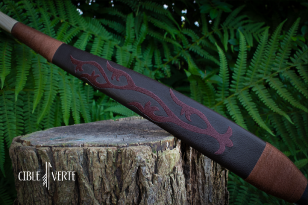 Embroidered limb of a fiberglass traditional hungarian horsebow