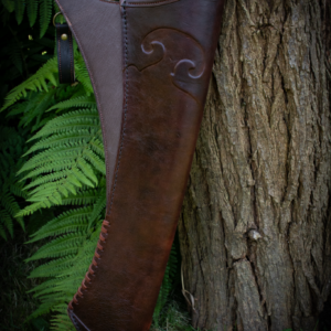 Leather Hip Quiver with embossed ornament