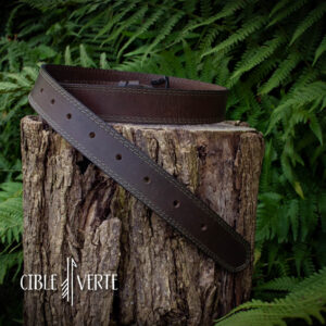 Double-Stitched Leather Belt - Dubbel gestikte leren riem - Ceinture en cuir à double couture